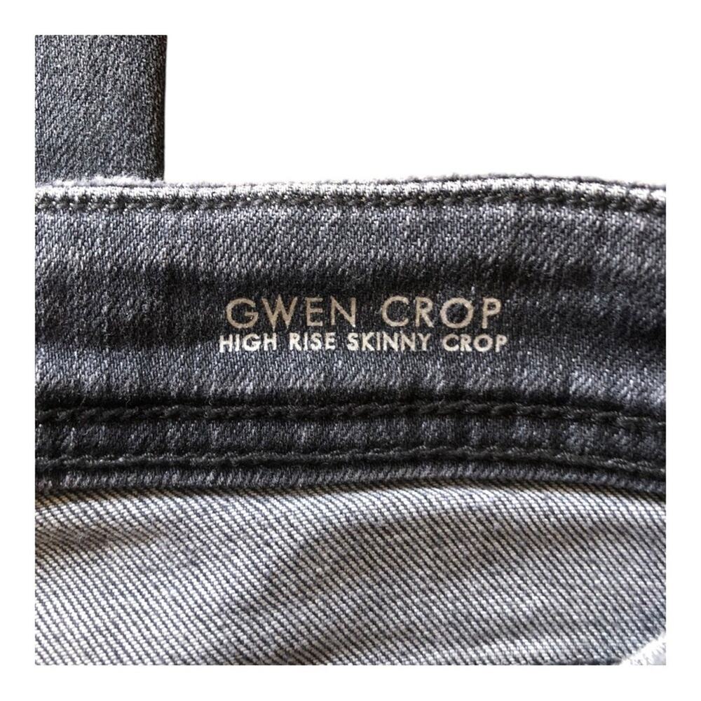 Fidelity Gwen High Rise Skinny Crop Jeans Raw Edge Hem Castle Gray Wash 28 NWT - Picture 12 of 13